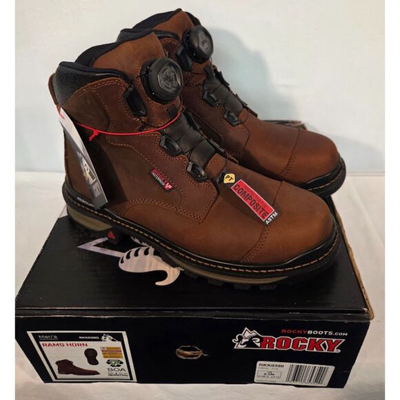 Rocky Rams Horn BOA Waterproof Work Boots Composite Toe Size 8.5 M RKK0390 main image 4